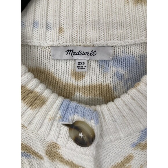 Madewell Tie-Dye Broadway Cardigan Sweater Size‎ XXS Buttons Oversized - Picture 3 of 5